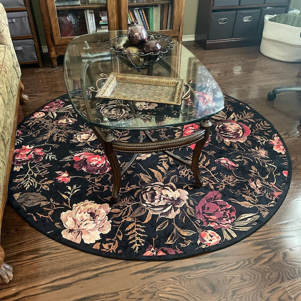 Malica customer photo of vintage floral round rug