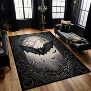 Gothic Bat Rug: Witchy Dark Academia Decor