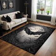 Gothic Bat Rug: Witchy Dark Academia Decor