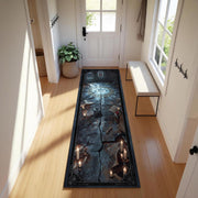 Occult Eye Gothic Runner, Witchy Decor Hallway Rug, Dark Academia Carpet, Gothic Altar Mat
