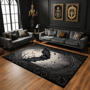 Gothic Bat Rug: Witchy Dark Academia Decor