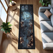 Occult Eye Gothic Runner, Witchy Decor Hallway Rug, Dark Academia Carpet, Gothic Altar Mat