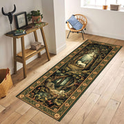 Unicorn Forest Runner Rug, Fantasy Tapestry Rug, Mystical Woodland Decor, Medieval Style Hallway Rug, Enchanted Unicorn Carpet, Washable Rug