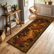 Enchanted Library Runner Rug for Hallway – Fantasy Tree Arch Book Nook Carpet, Cozy Cottagecore Bookish Decor, Vintage Boho Aesthetic