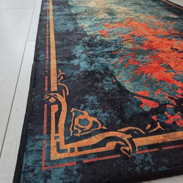 Giuliane customer photo of forest botanical runner rug